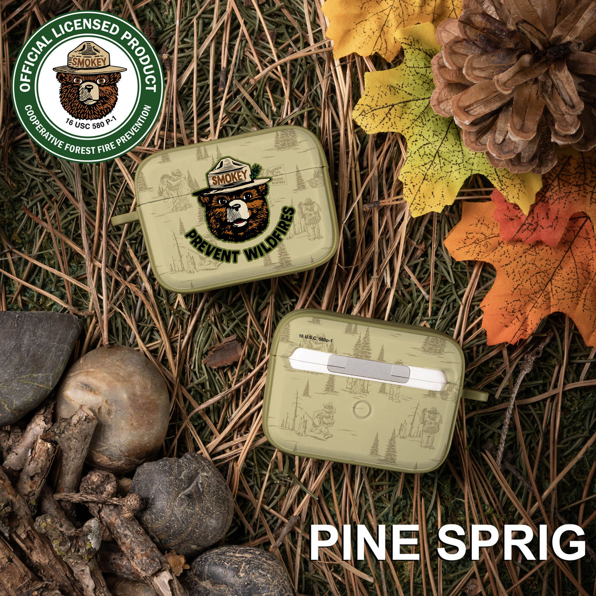 Smokey Bear Classic HDX Apple AirPods Pro 1 & 2 Case Cover