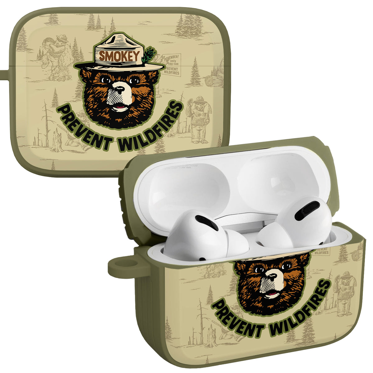 Smokey Bear Classic HDX Apple AirPods Pro 1 & 2 Case Cover