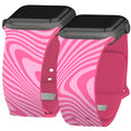 Y2K HD Apple Watch Band - Arleathercraft Pink Swirl / 42/44/45/49mm(46mm Series 10) / Short