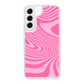 Y2K HD Samsung Galaxy S22 Phone Case - Arleathercraft Pink Swirl / Galaxy S22 Plus