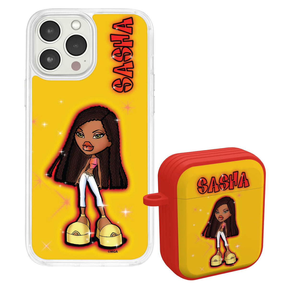Bratz® Passion For Fashion HD Apple iPhone 15 Mag-Safe Phone Case and AirPods Gen 1 & 2 Combo Package