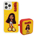 Bratz® Passion For Fashion HD Apple iPhone 12 Mag-Safe Phone Case and AirPods Gen 1 & 2 Combo Package - Arleathercraft Sasha / iPhone 12 Pro Max