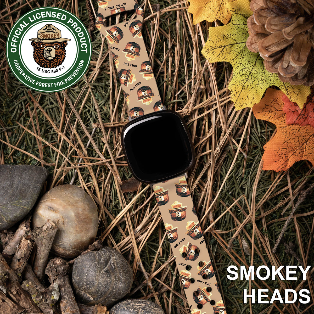Smokey Bear Classic HD Fitbit Versa 3 & Sense Watch Band
