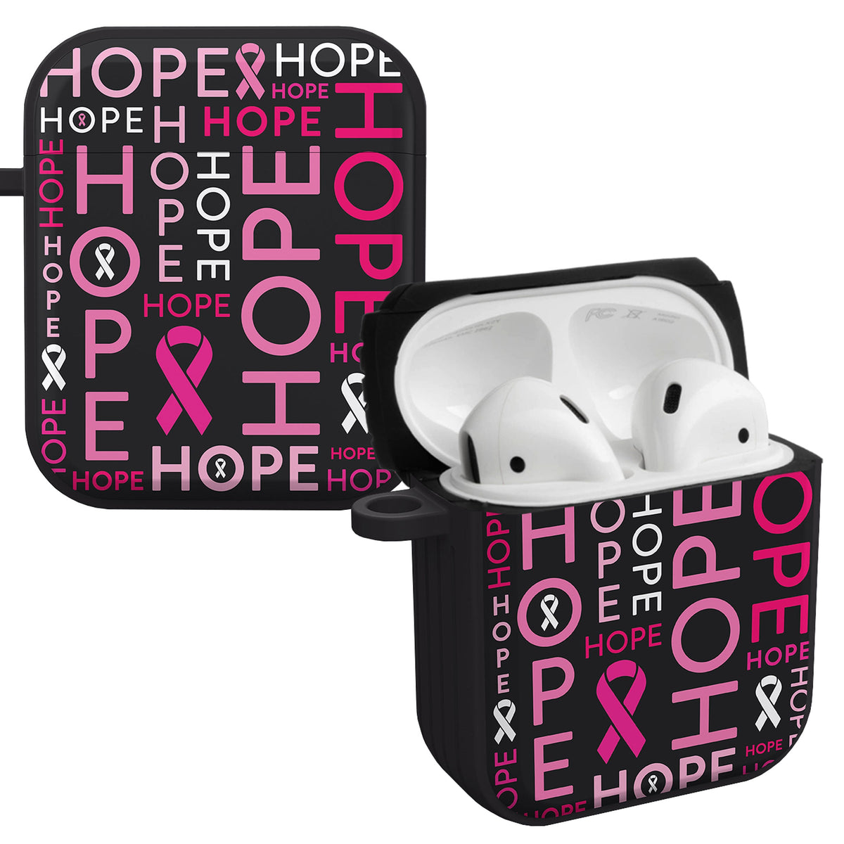 Breast Cancer Awareness HDX Apple AirPods Gen 1 & 2 Case Cover