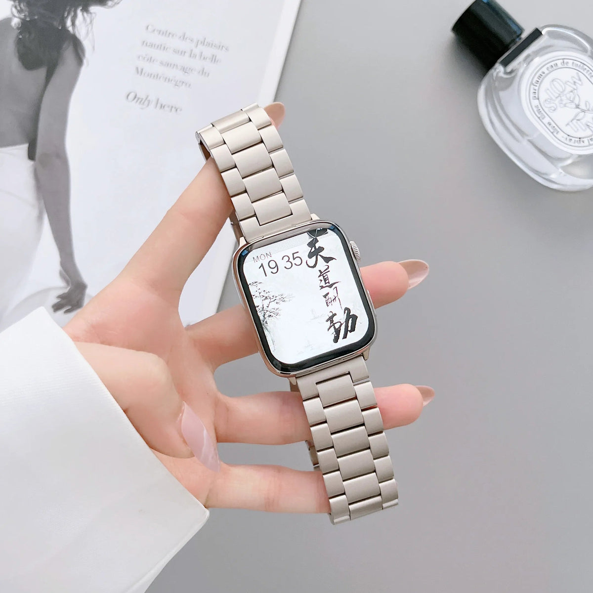 Starlight-Edelstahl-Apple-Watch-Armband