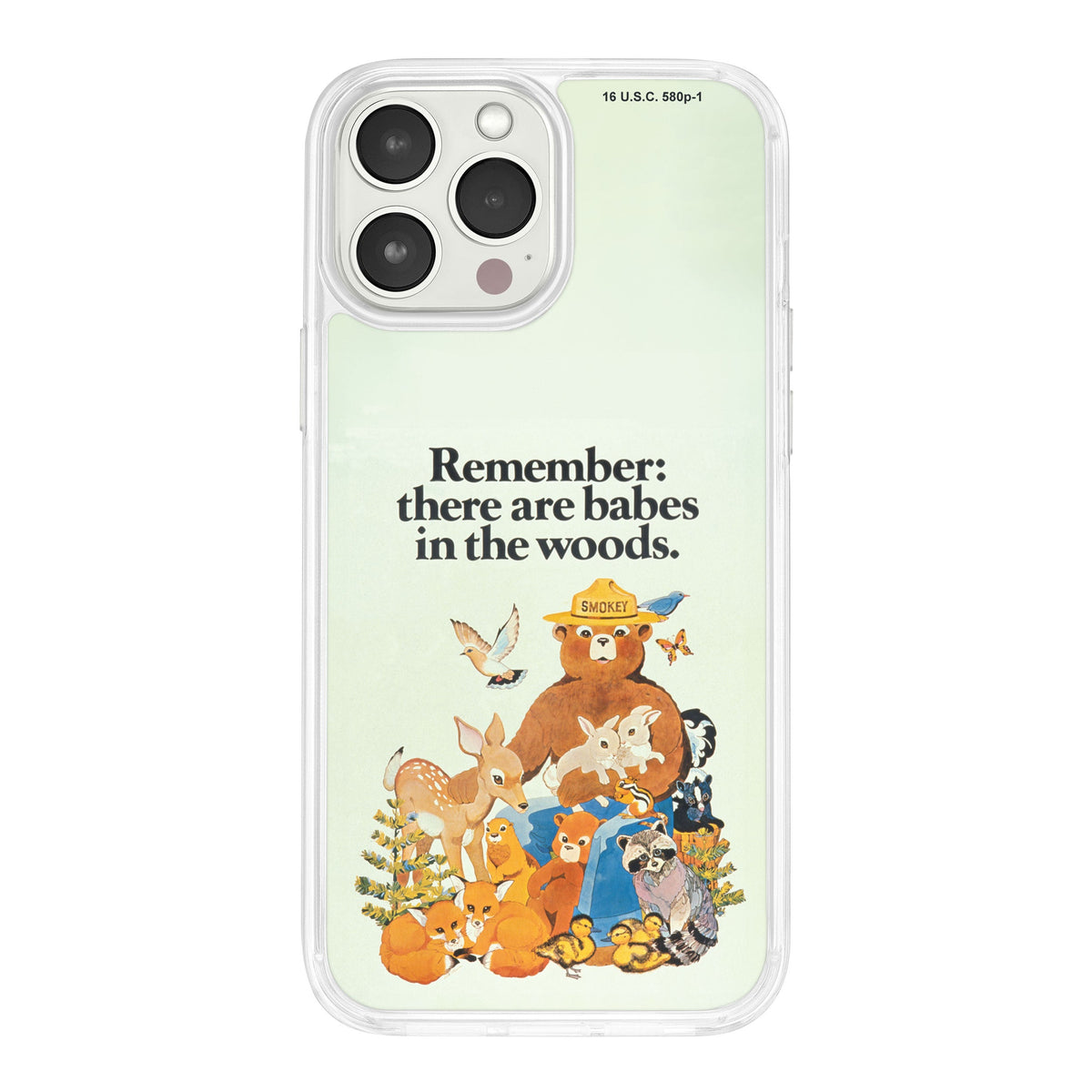 Smokey Bear Classic HD Apple iPhone 15 Series Mag-Safe Phone Case