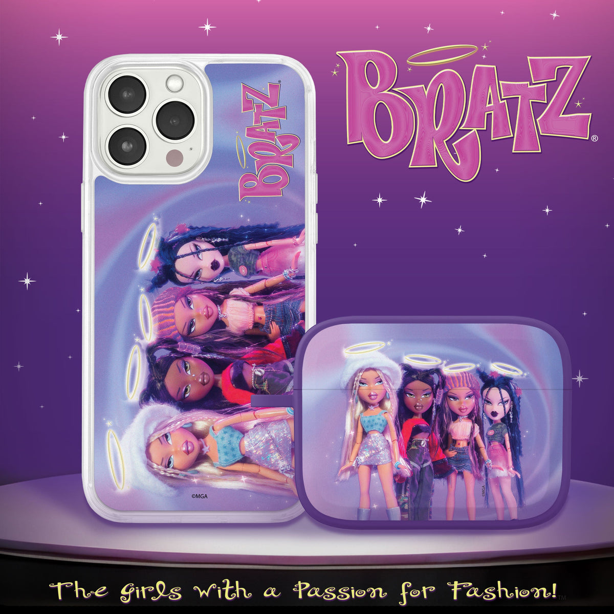 Bratz® Classic HD Apple iPhone 15 Mag-Safe Phone Case and AirPods AirPods Pro Combo Package