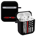Firefighter HDX Apple AirPods Gen 1 & 2 Case Cover - Arleathercraft Axe Flag Black