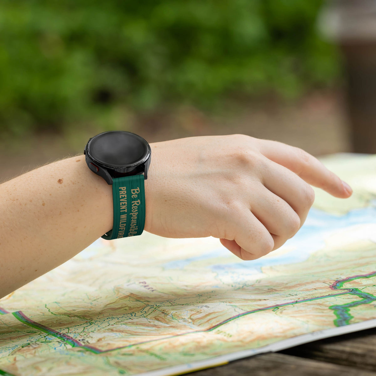 Smokey Bear Classic HD  Watchband for Samsung, Garmin, Fossil, and More