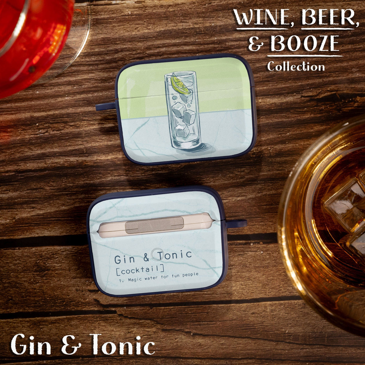 Wine, Beer, & Booze HDX Apple AirPods Pro 1 & 2 Case Cover