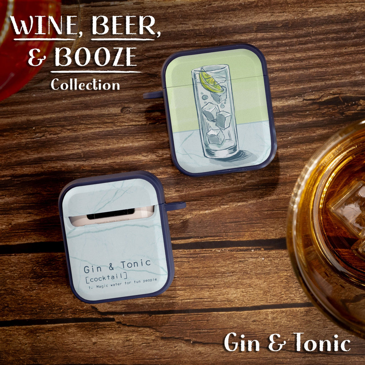 Wine, Beer, & Booze HDX Apple AirPods Gen 1 & 2 Case Cover