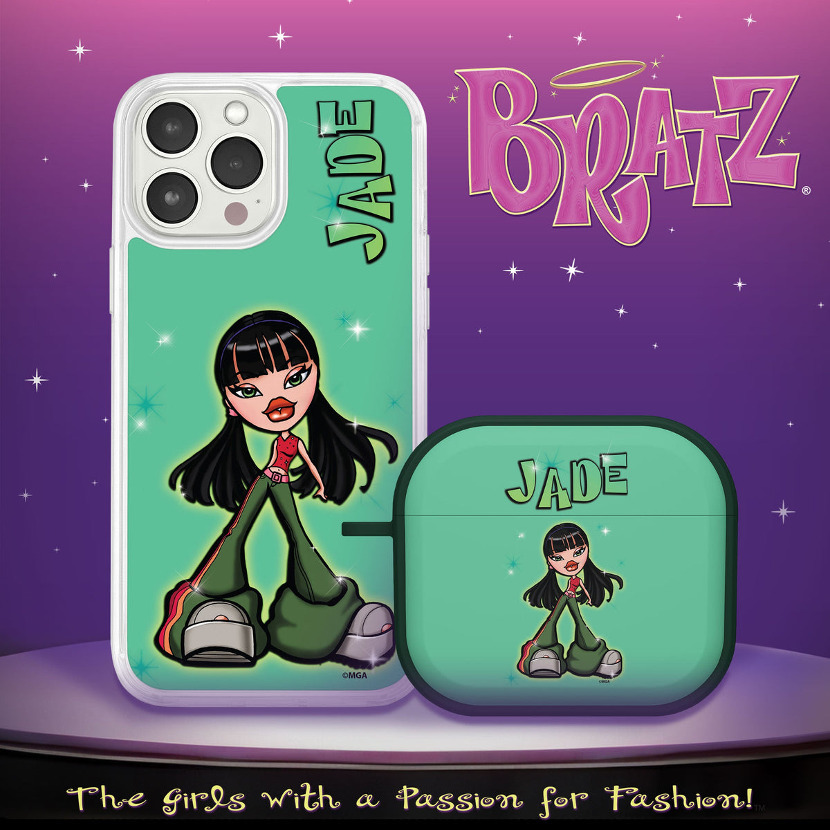 Bratz® Passion For Fashion HD Apple iPhone 13 Mag-Safe Phone Case and AirPods Gen 3 Combo Package