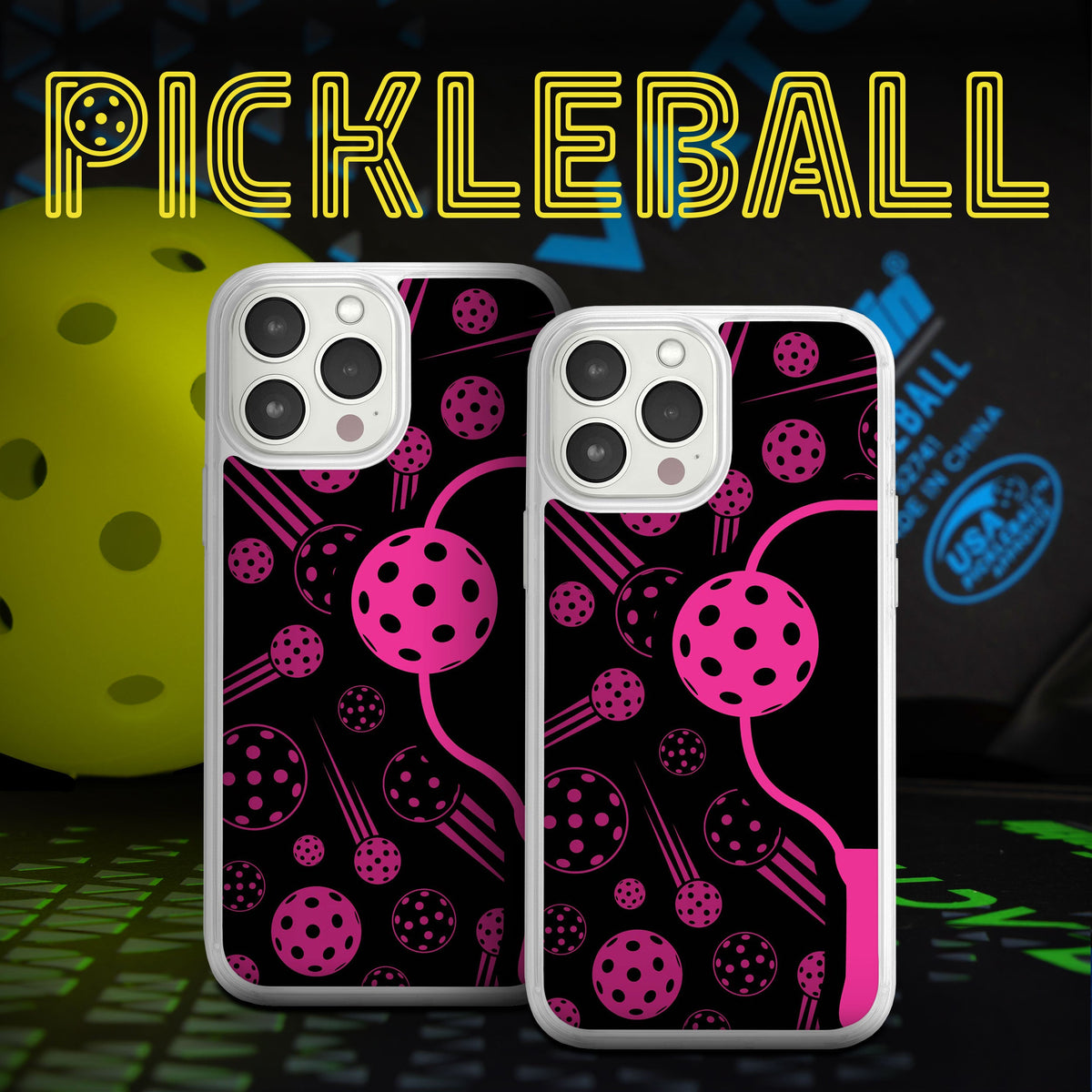 Pickleball HD Apple iPhone 14 Series Mag-Safe Phone Case