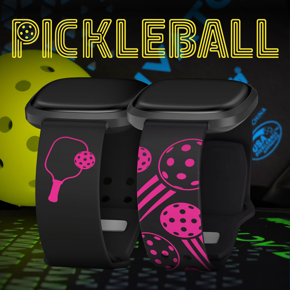 Pickleball HD Fitbit Versa 3 & Sense 1 Watch Band