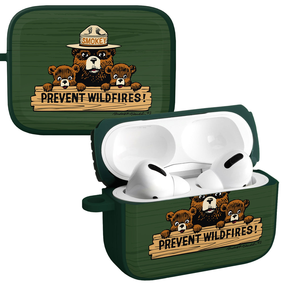 Smokey Bear Classic HDX Apple AirPods Pro 1 & 2 Case Cover