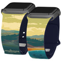 National Parks Yellowstone HD Apple Watch Band - Arleathercraft 42/44/45/49mm(46mm Series 10) / Short