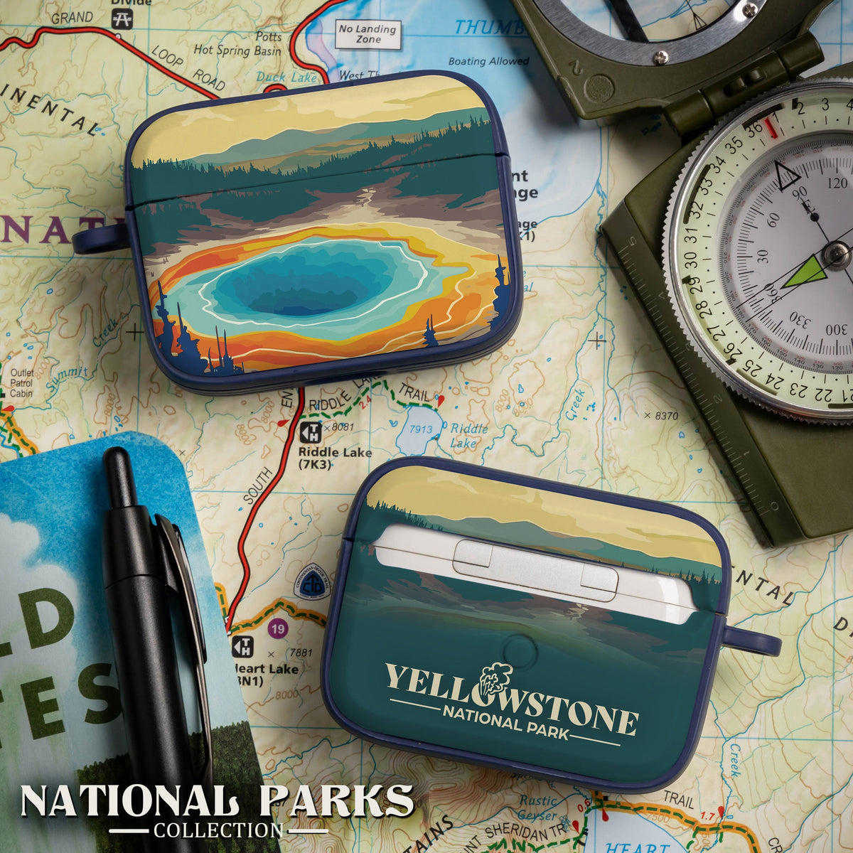 National Parks Yellowstone HDX Apple Airpods Pro 1 & 2 Case Cover