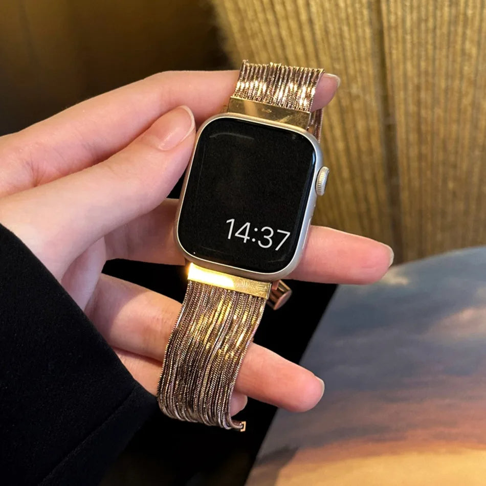 Bracelet en métal de luxe Apple Watch