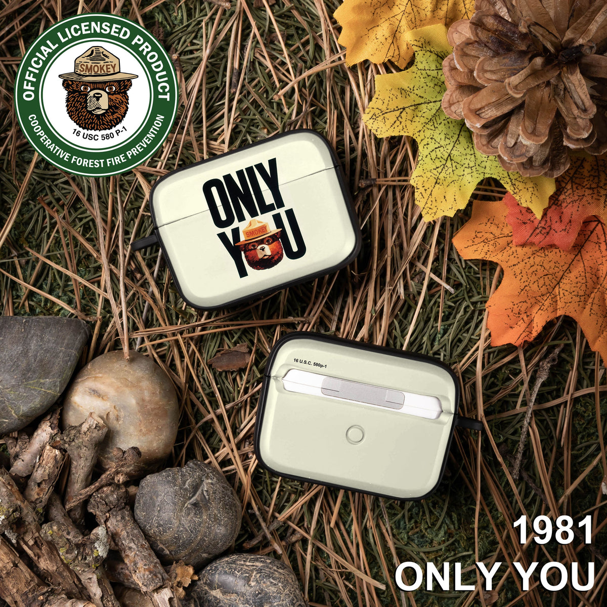Smokey Bear Classic HDX Apple AirPods Pro 1 & 2 Case Cover