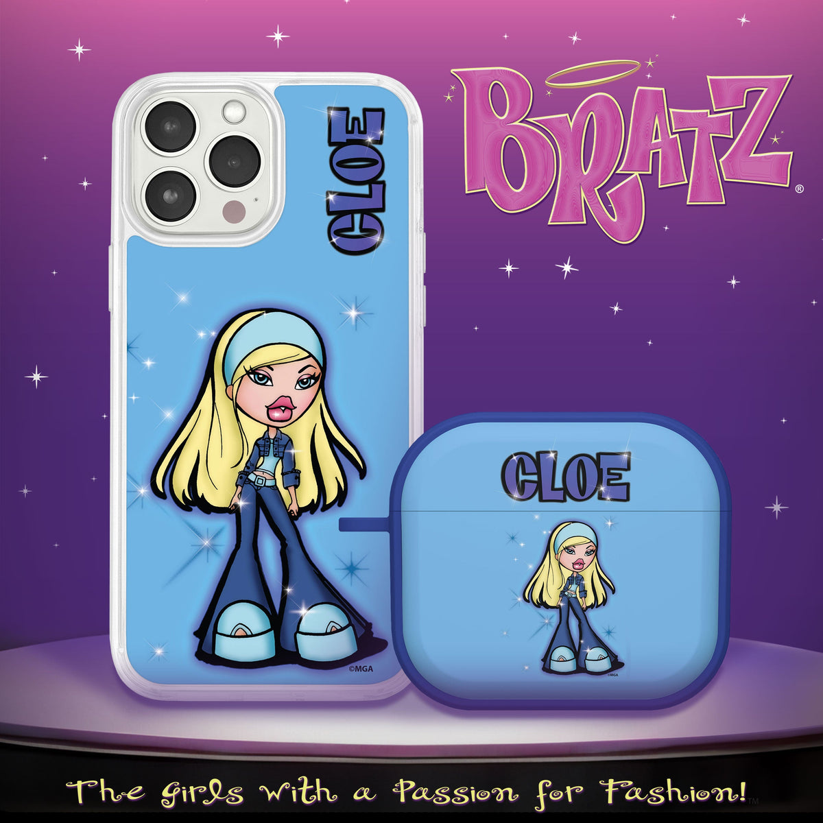 Bratz® Passion For Fashion HD Apple iPhone 13 Mag-Safe Phone Case and AirPods Gen 3 Combo Package