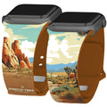 National Parks Joshua Tree HD Apple Watch Band - Arleathercraft 42/44/45/49mm(46mm Series 10) / Short