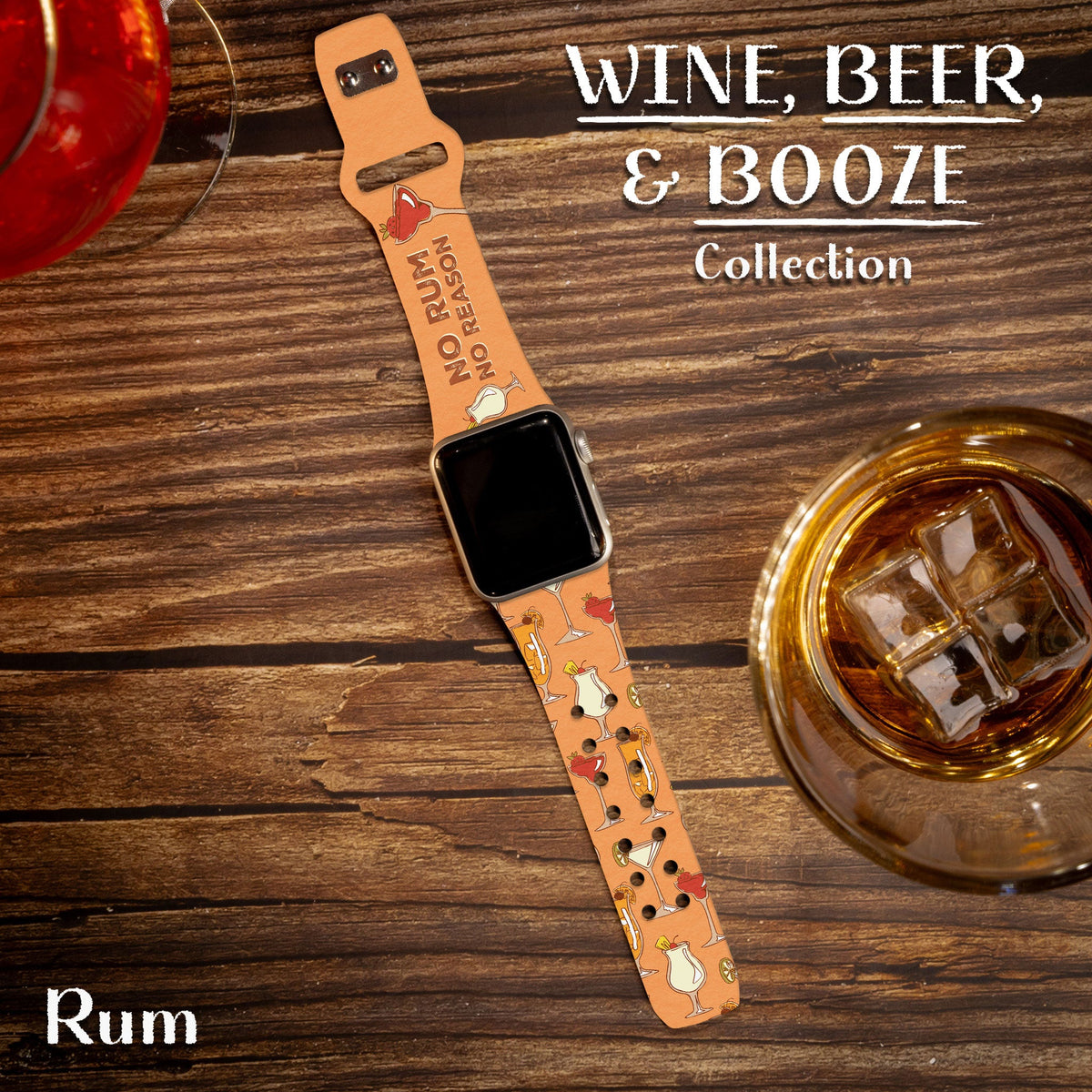 Wine, Beer, & Booze HD Apple Watch Band
