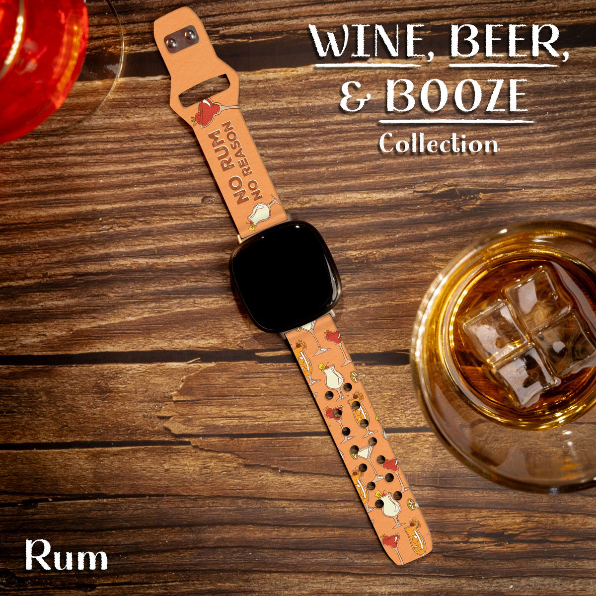 Wine, Beer, & Booze HD Fitbit Versa 3 & Sense 1 Watch Band