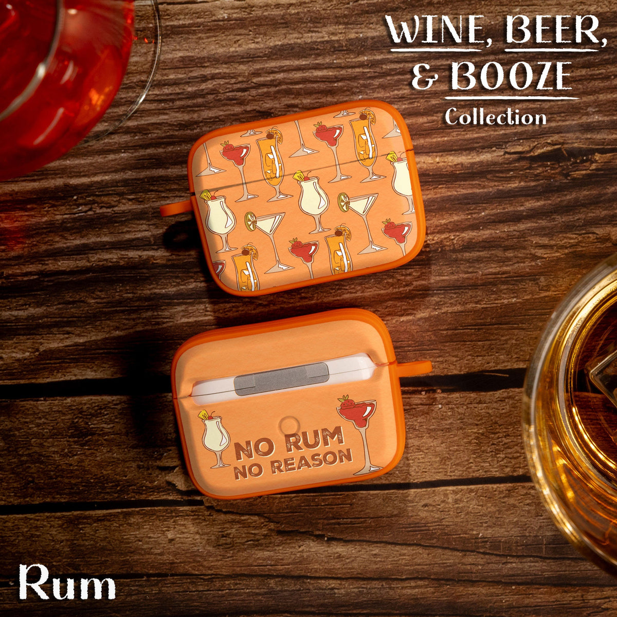 Wine, Beer, & Booze HDX Apple AirPods Pro 1 & 2 Case Cover