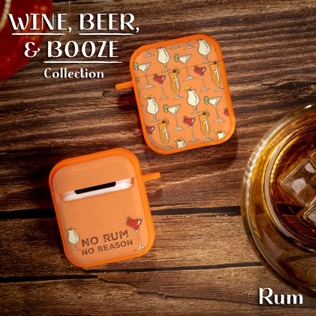 Wine, Beer, & Booze HDX Apple AirPods Gen 1 & 2 Case Cover