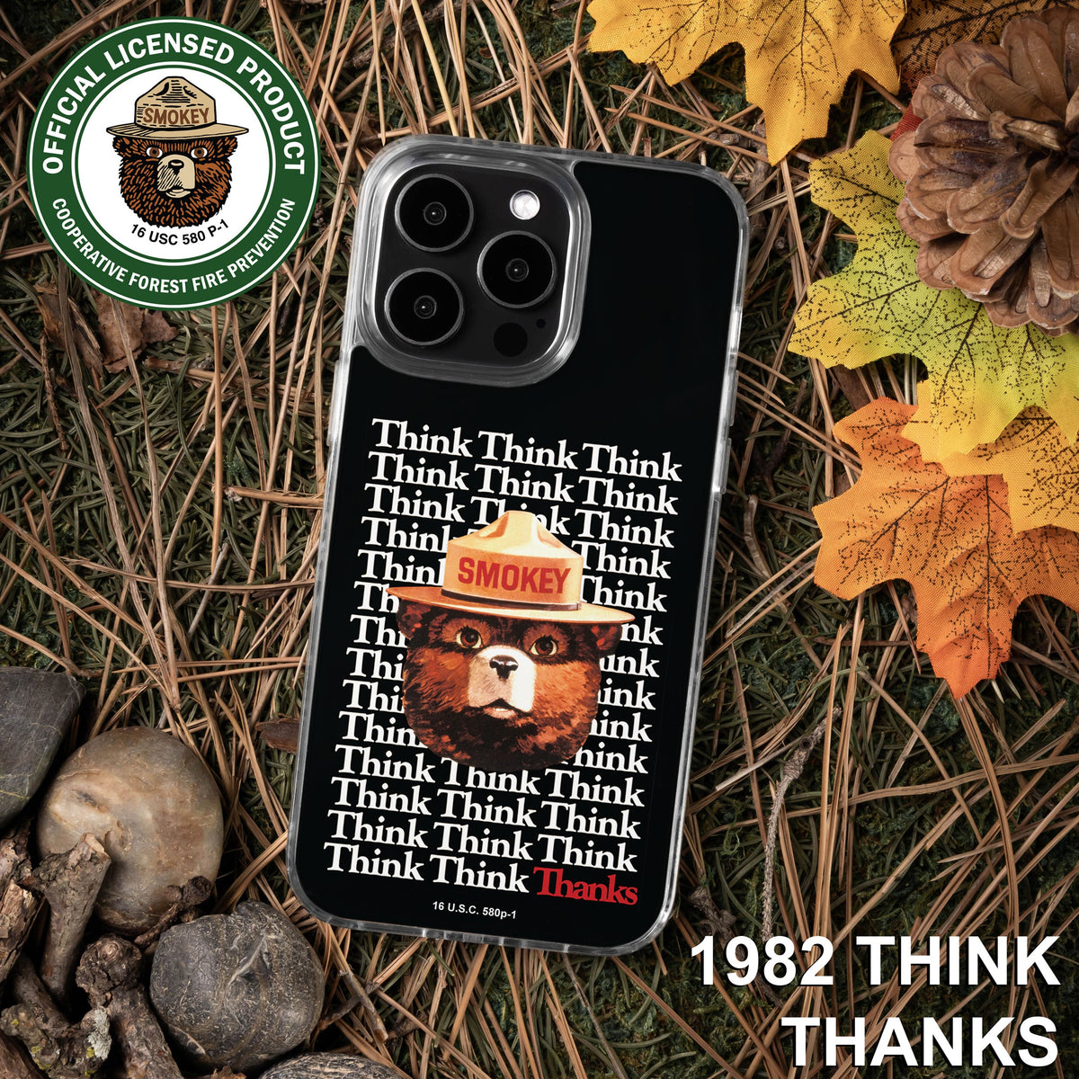 Smokey Bear Classic HD Apple iPhone 15 Series Mag-Safe Phone Case