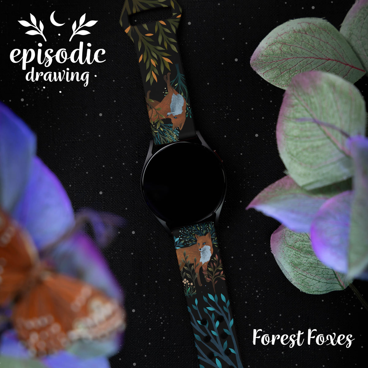 Episodic Drawing Enchanted Collection HD  Watchband for Samsung, Garmin, Fossil, and More