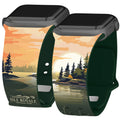 National Parks Isla Royale HD Apple Watch Band - Arleathercraft 42/44/45/49mm(46mm Series 10) / Short