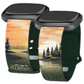 National Parks Isla Royale HD Fitbit Versa 3 & Sense 1 Watch Band - Arleathercraft Short