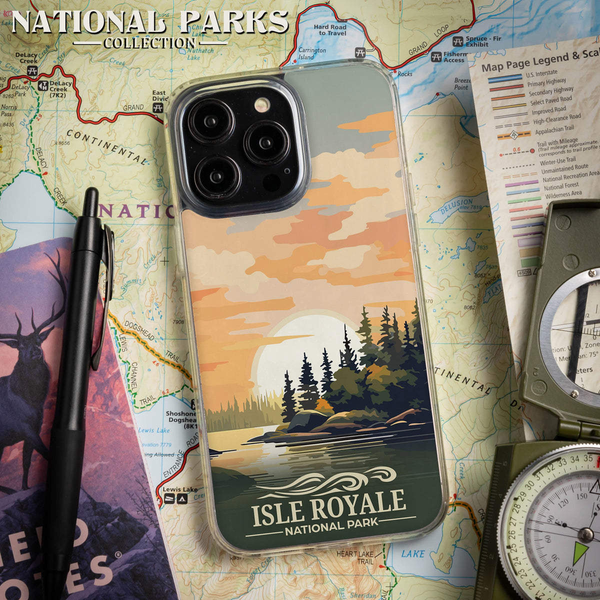 National Parks Isla Royale HD Apple iPhone 15 Series Mag-Safe Phone Case