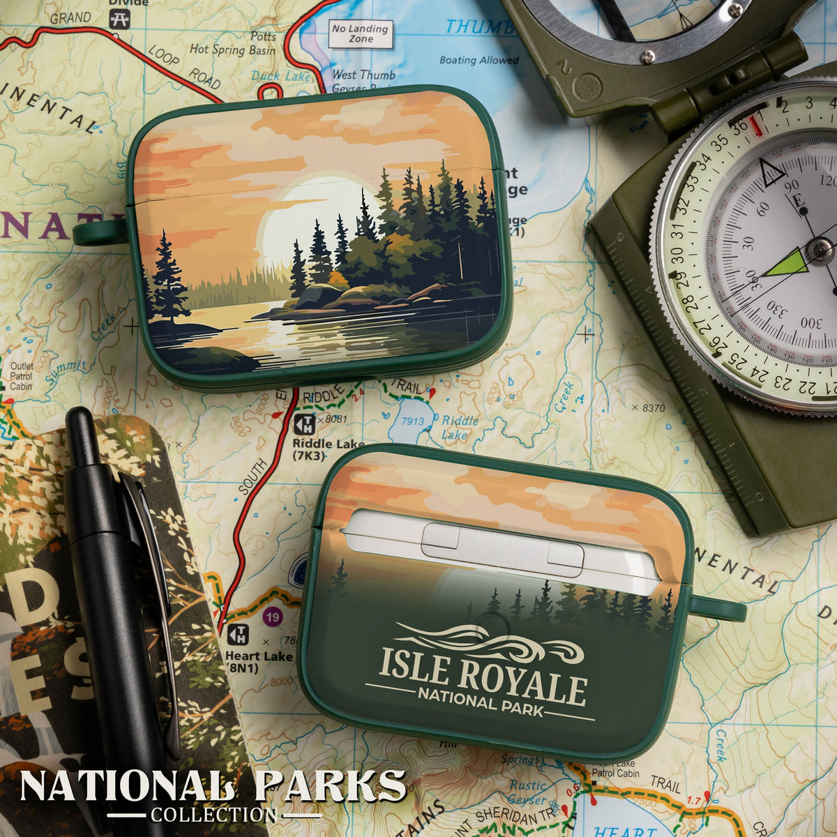 National Parks Isla Royale HDX Apple Airpods Pro 1 & 2 Case Cover