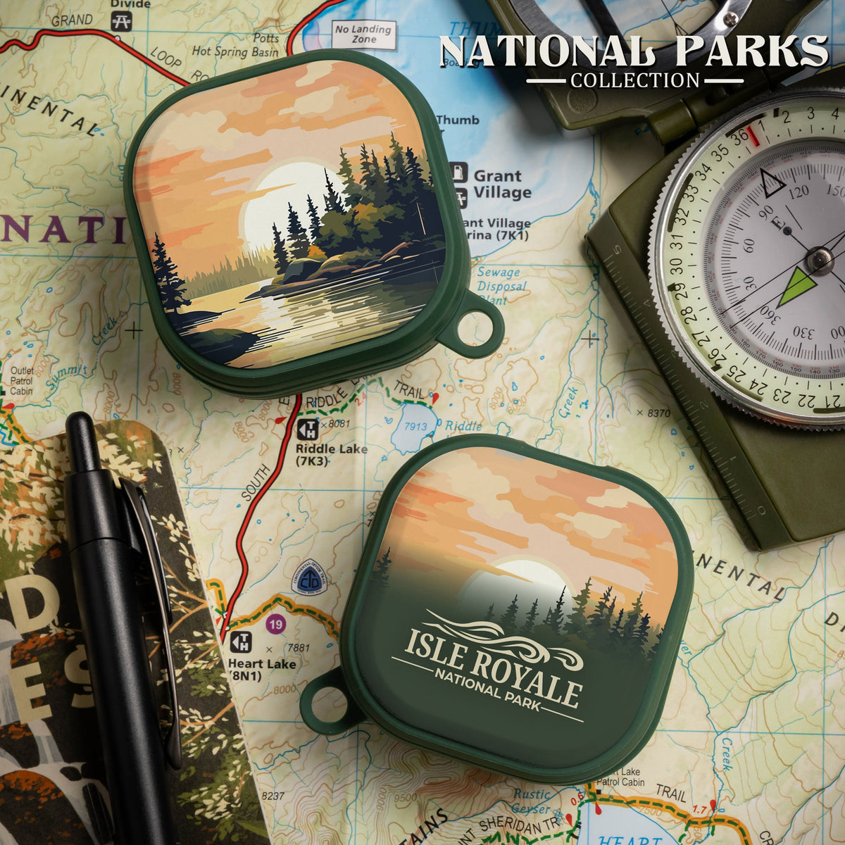 National Parks Isla Royale HDX Samsung Galaxy Buds Pro & Buds Live Case Cover