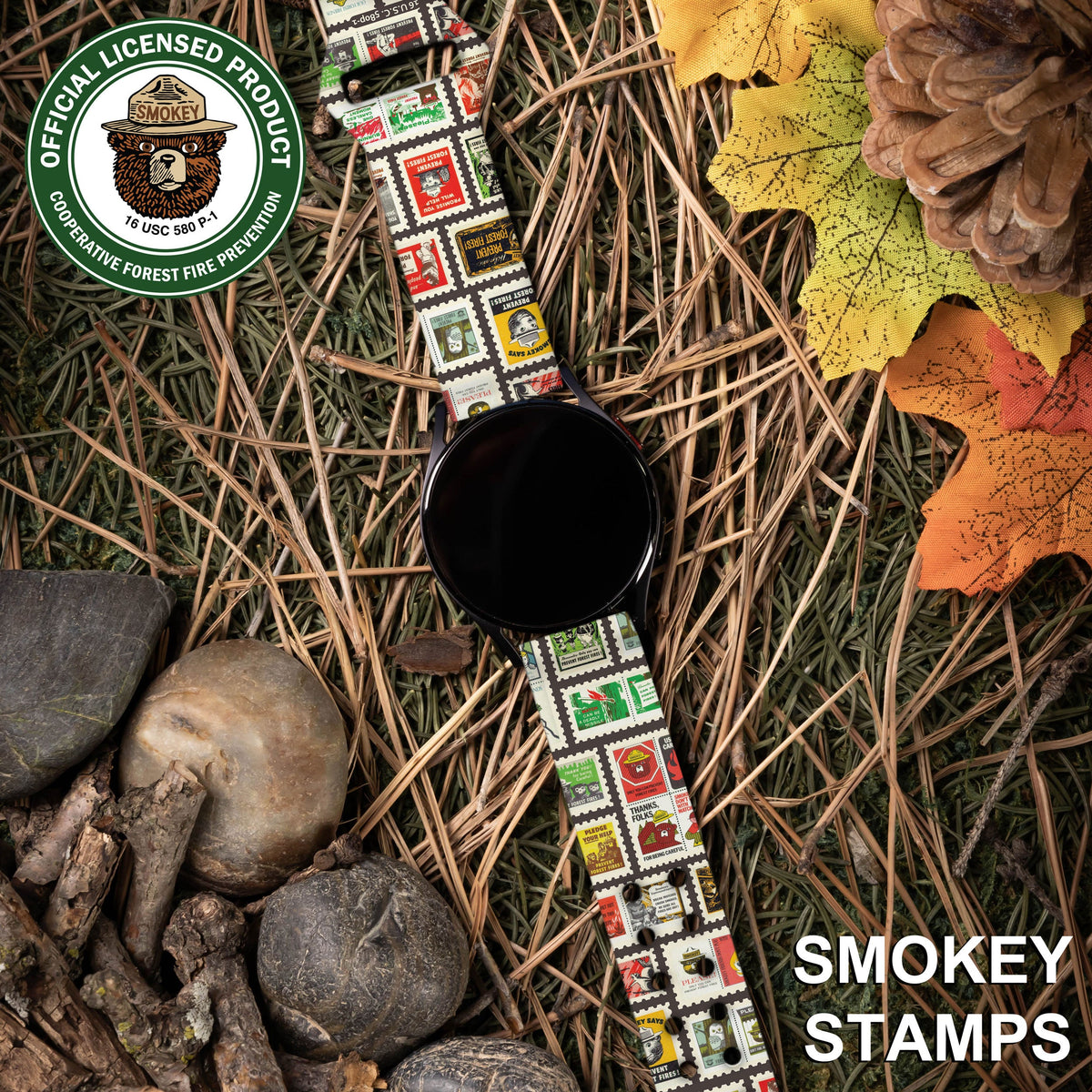 Smokey Bear Classic HD  Watchband for Samsung, Garmin, Fossil, and More
