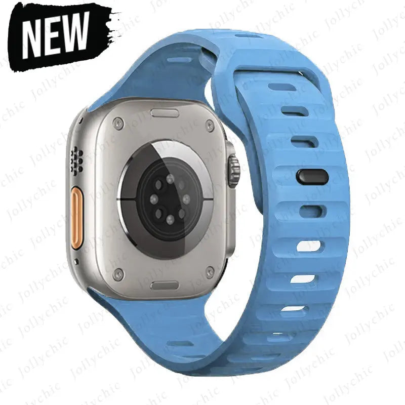 Silicone Band For Apple Watch Series 9/8/7/6/5/4/3/2/1/SE