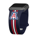 Arizona Wildcats HD Apple Watch Band - Arleathercraft Stripes / 38/40/41mm(42mm Series 10) / Short