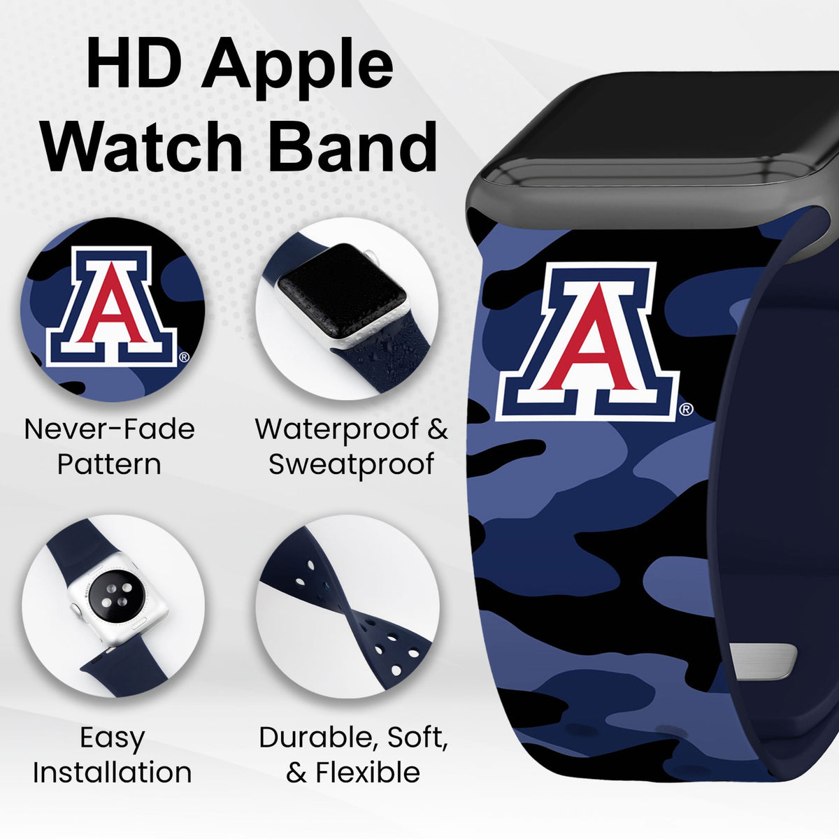 Arizona Wildcats HD Apple Watch Band