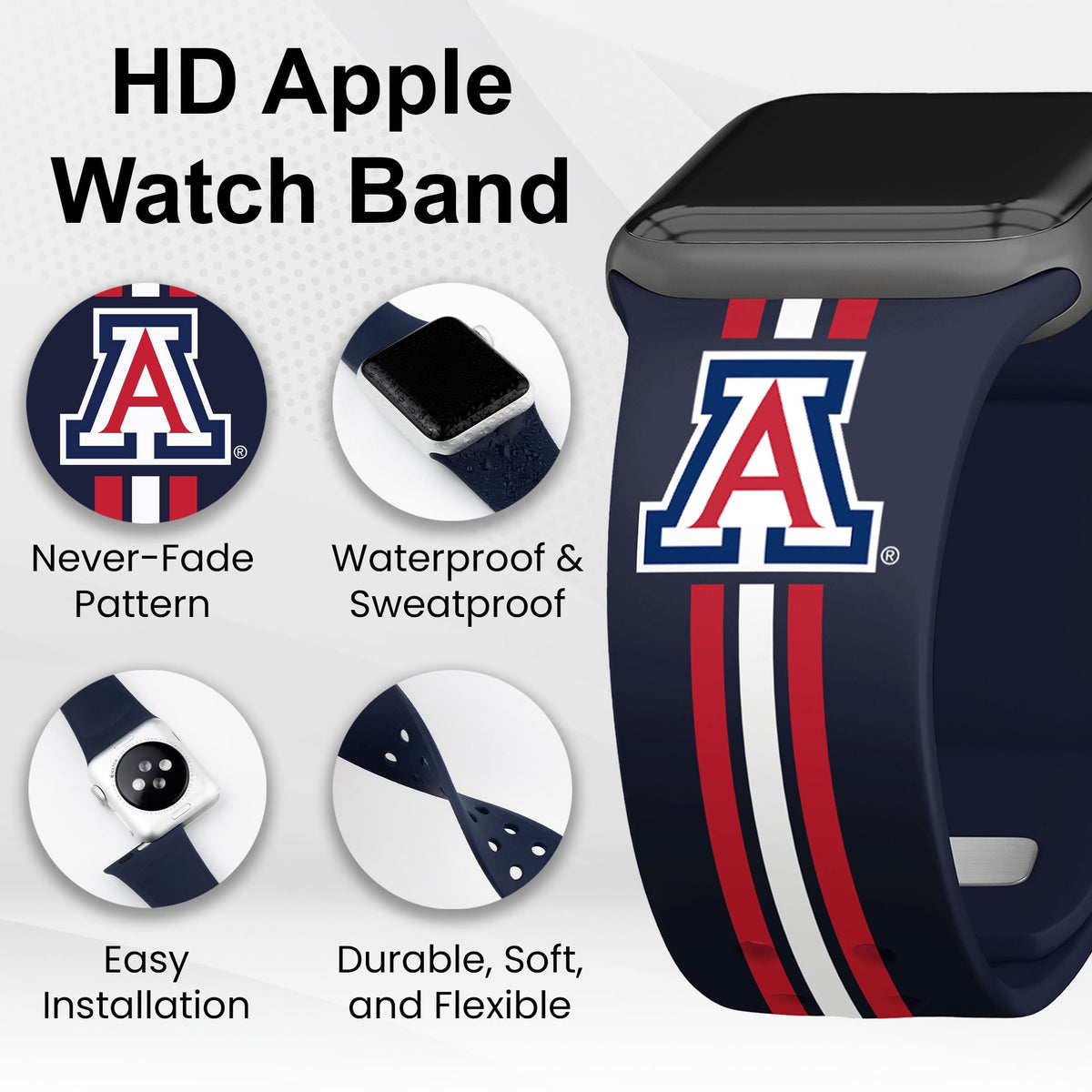 Arizona Wildcats HD Apple Watch Band