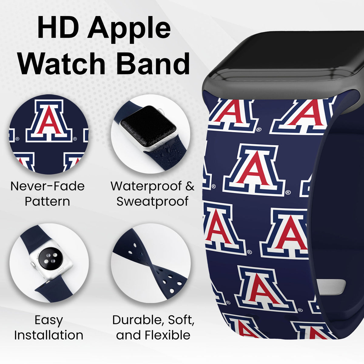 Arizona Wildcats HD Apple Watch Band