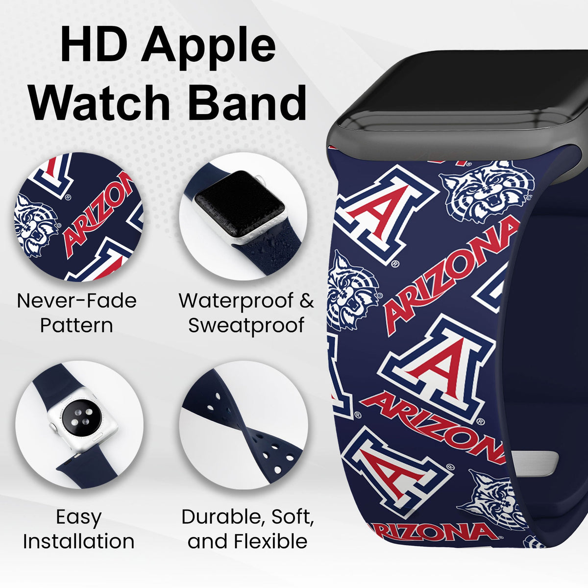 Arizona Wildcats HD Apple Watch Band