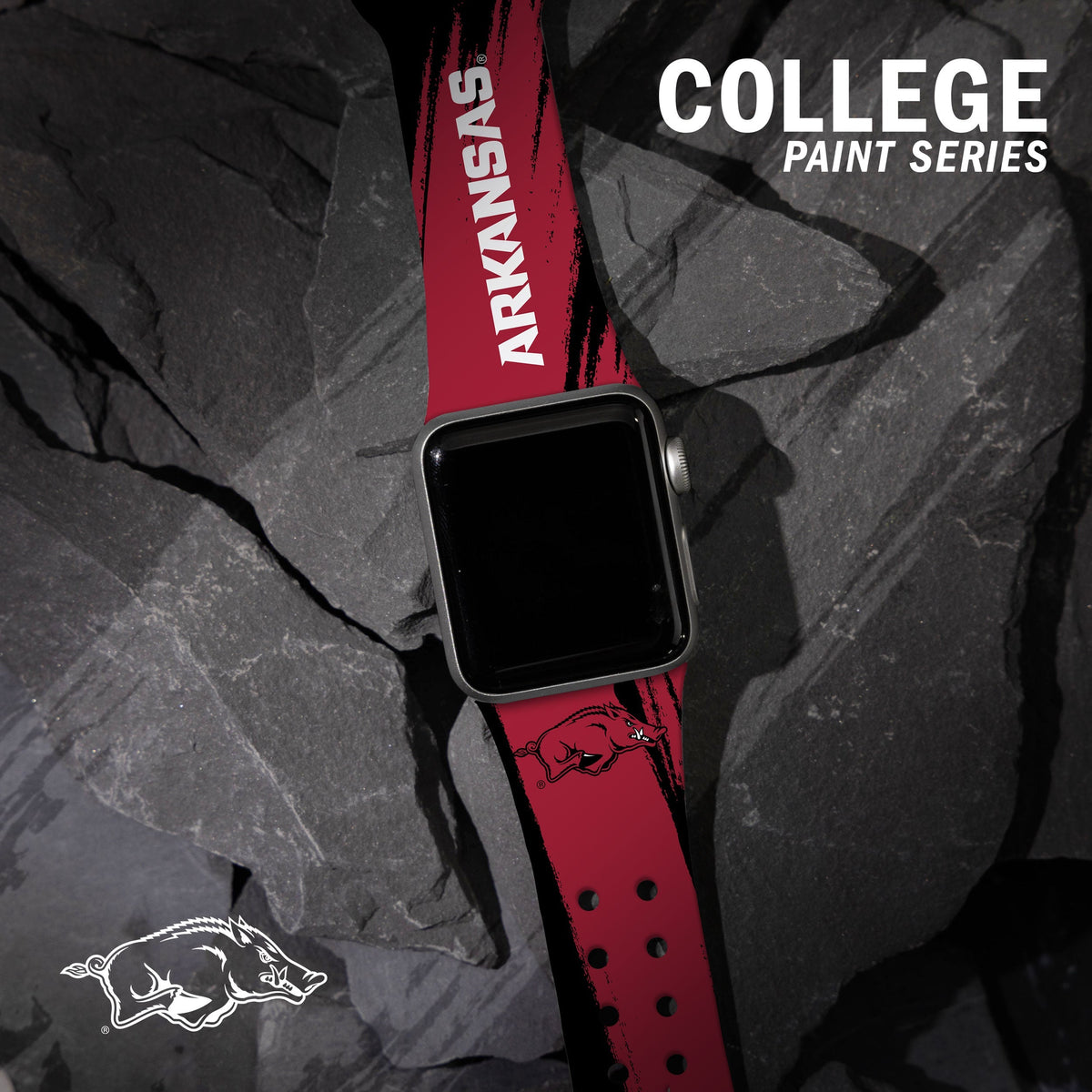 Arkansas Razorbacks HD Apple Watch Band