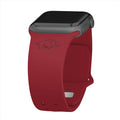 Arkansas Razorbacks Engraved Apple Watch Band - Arleathercraft Crimson / 38/40/41mm(42mm Series 10)