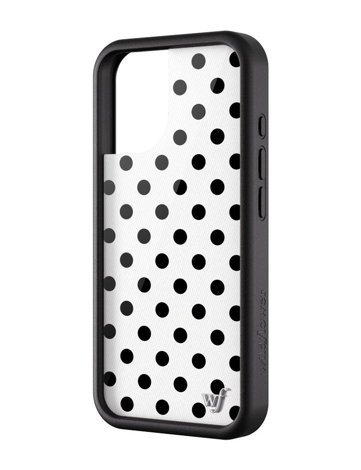 Polka Dot | White and Black iPhone Case
