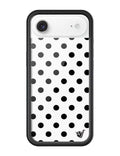Polka Dot | White and Black iPhone Case - Arleathercraft iPhone Air