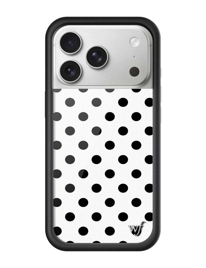 Polka Dot | White and Black iPhone Case