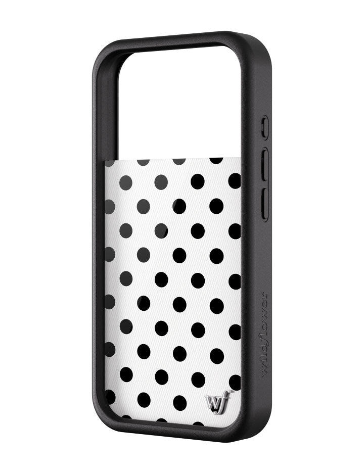 Polka Dot | White and Black iPhone Case