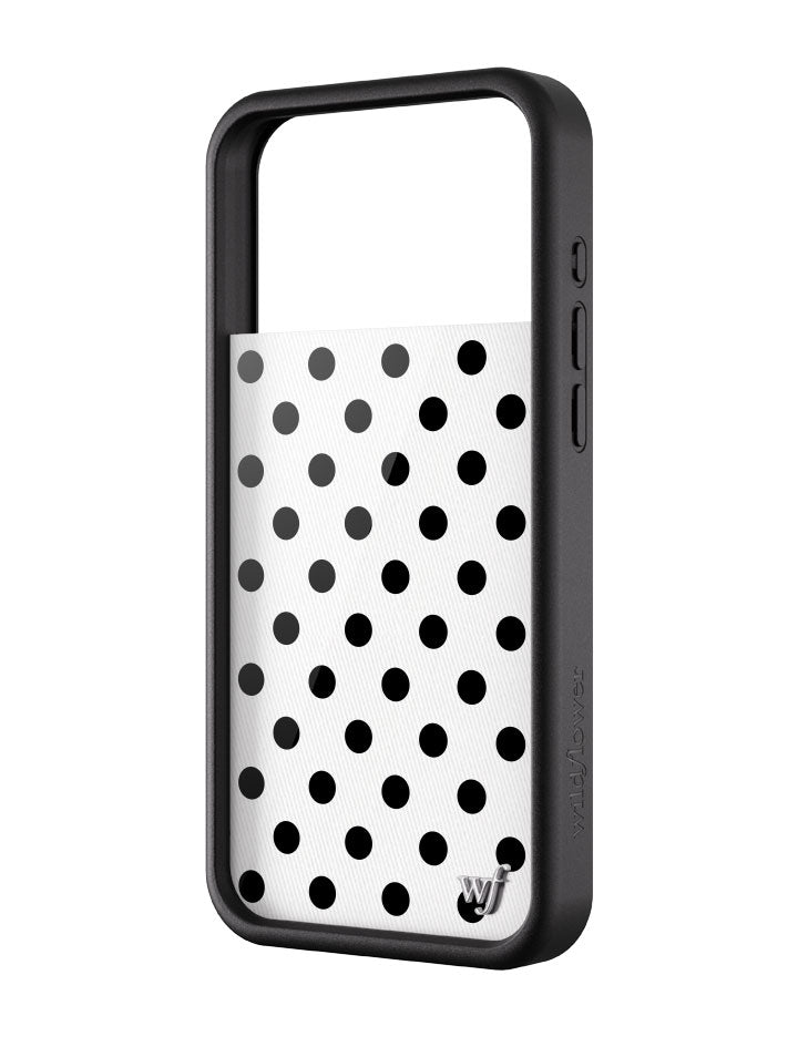 Polka Dot | White and Black iPhone Case